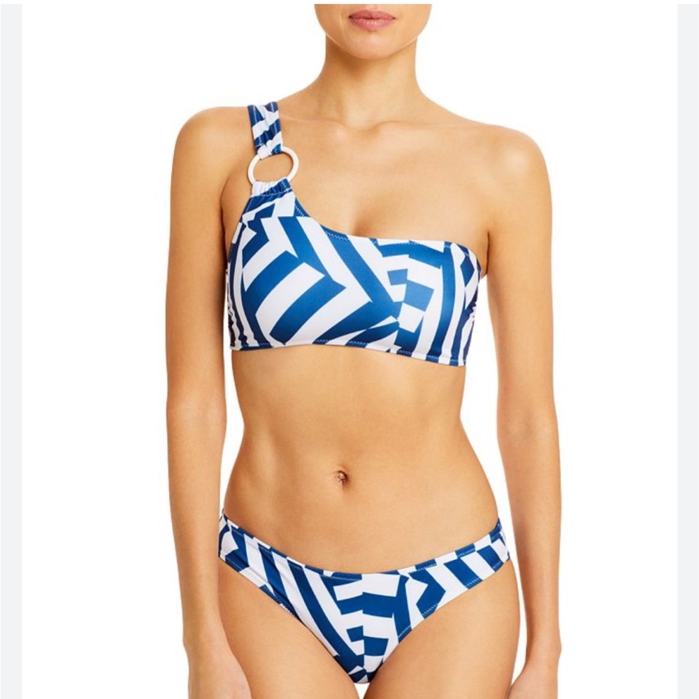 Solid & Striped Blue and White Stripes Bikini Top Indigo Runs